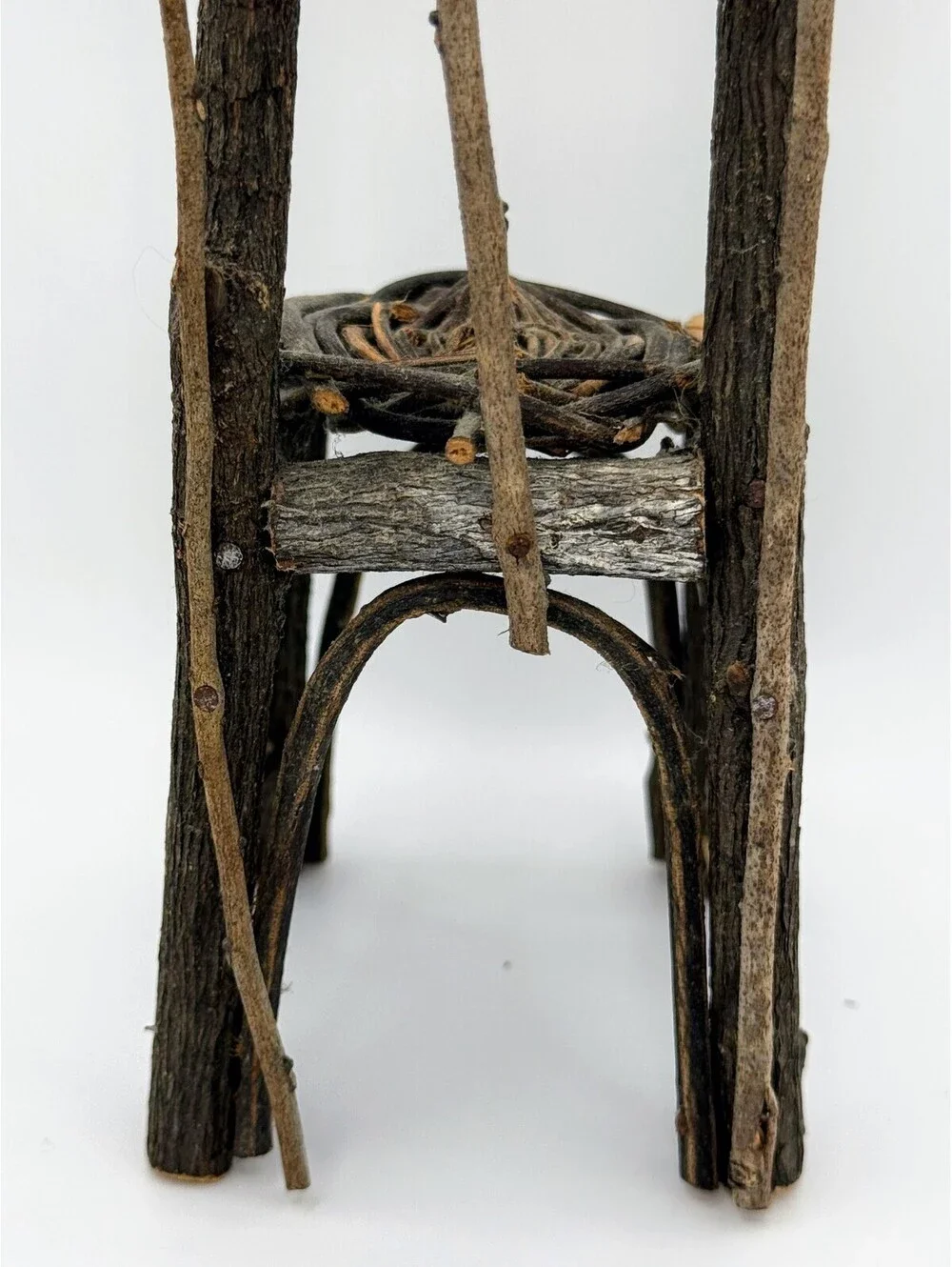 1:6 Scale Rustic Twig Chair Handmade Woodland Fairy Doll Furniture Vine Seat